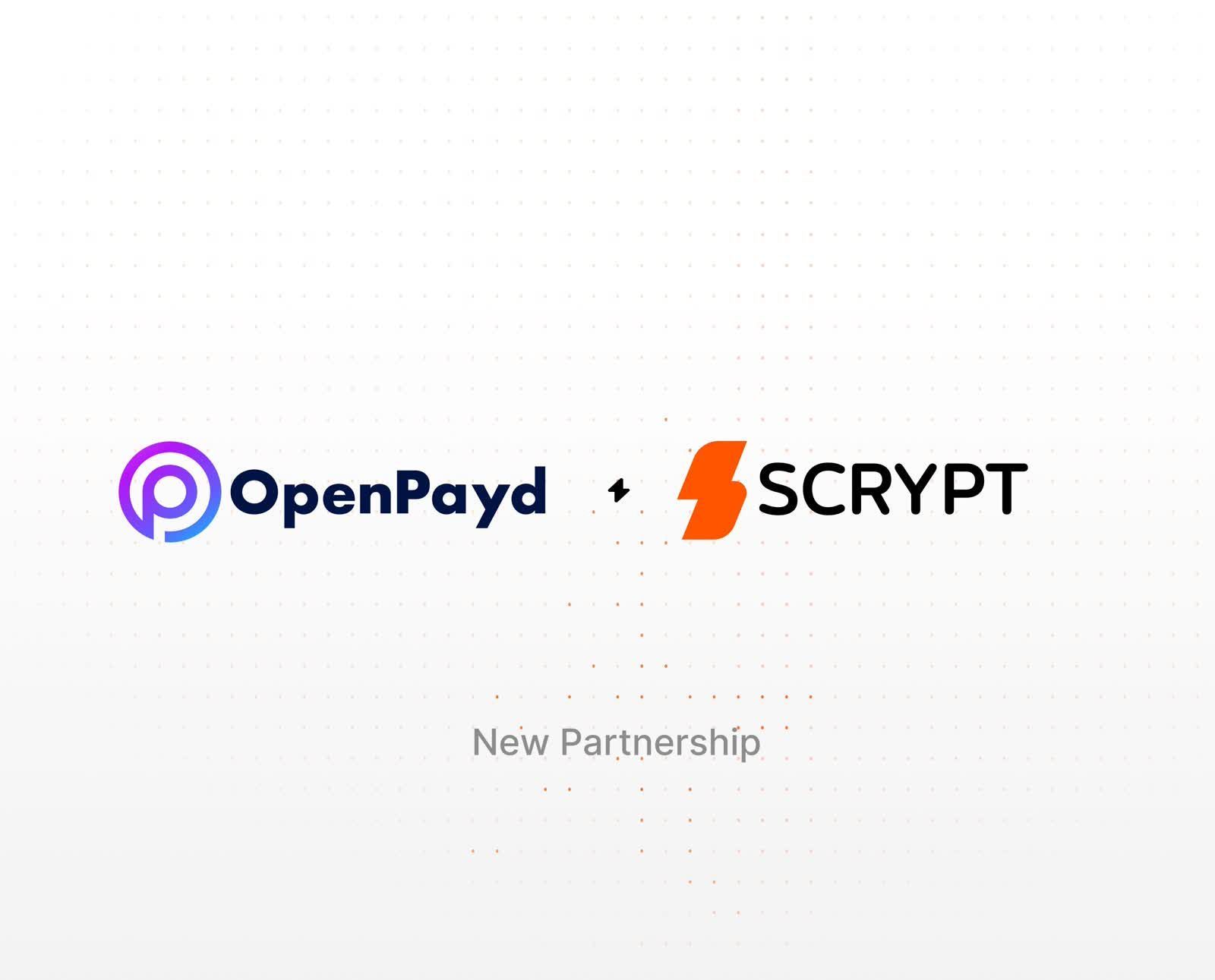 Illustration representing the partnership between OpenPayd and SCRYPT